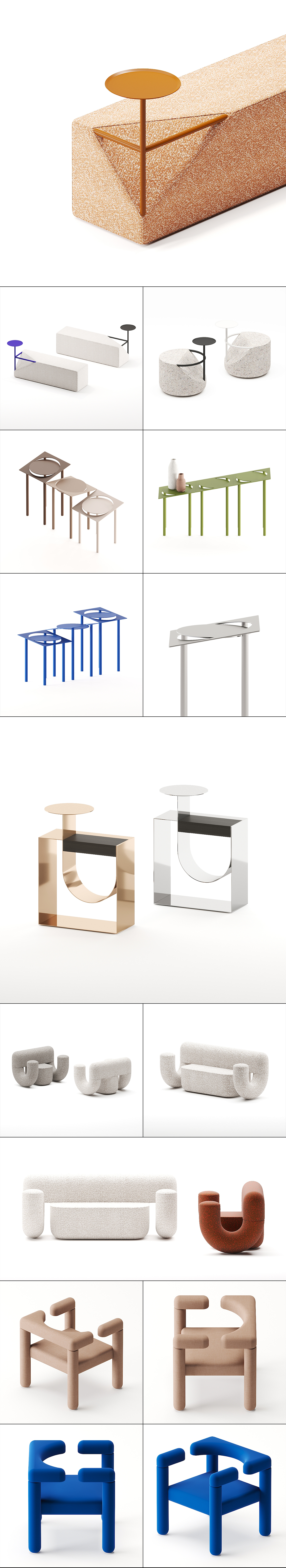 概念设计，凳子，简约，多功能，