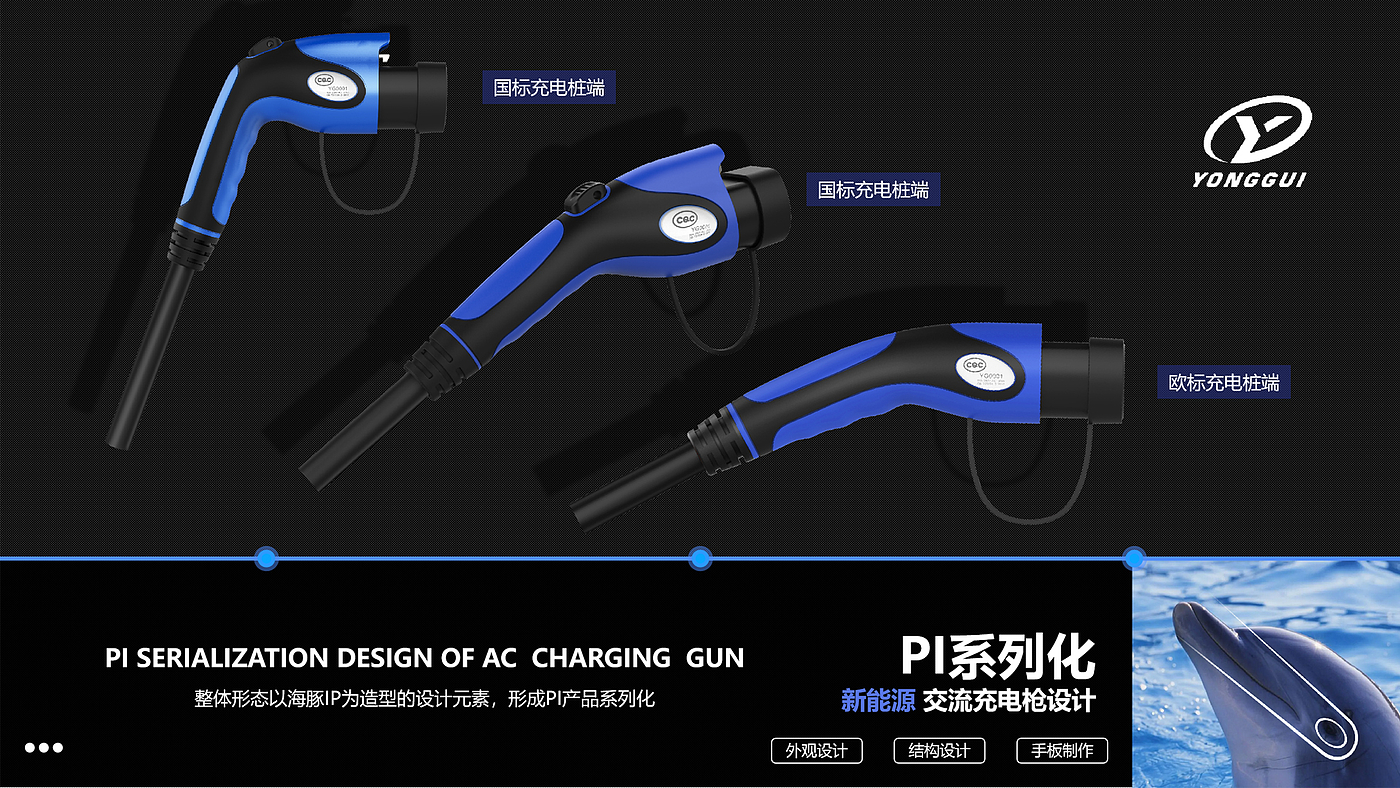 Charging gun design，Design of New Energy Charging Gun，Design of Car Charging Gun，Appearance Design of Charging Gun，