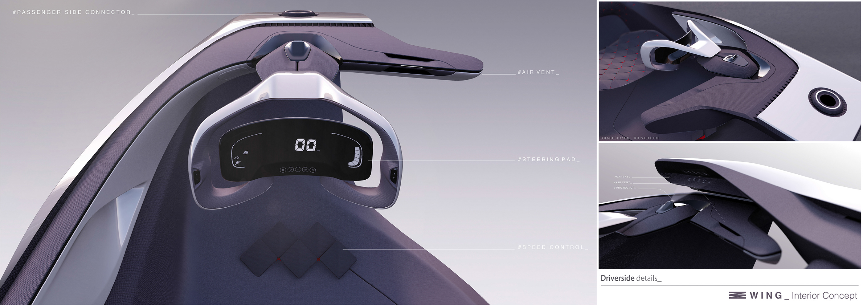 Automotive interior，design sketch，