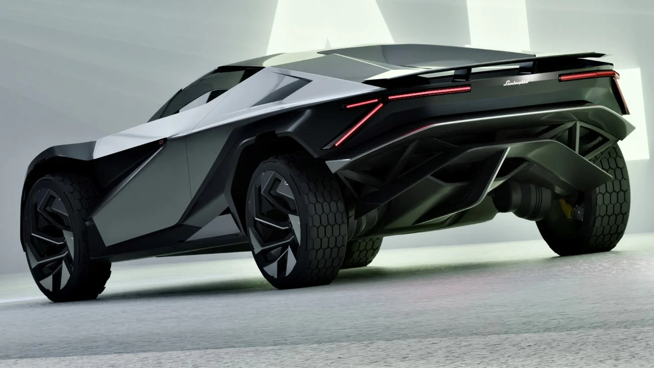 Xeno concept car，Lamborghini，Electric supercar，Body styling，Lamp design，