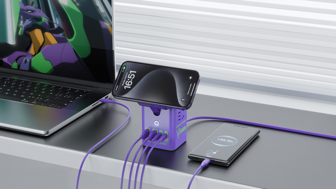 Neon Genesis Evangelion，EVA initial number machine，Desktop Charger，Wireless magnetic charging，Desktop socket，industrial design，Chaopin，