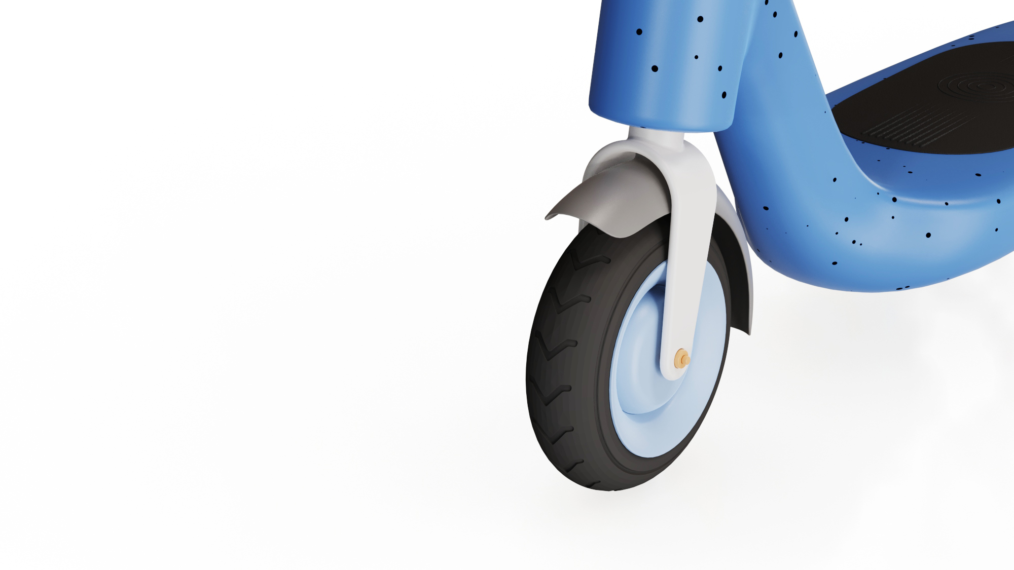 Children's scooter; blue; orange，