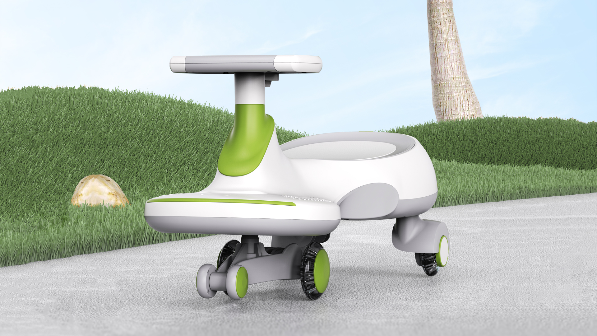 swing car，Stroller，Walker，Children's products，product design，industrial design，