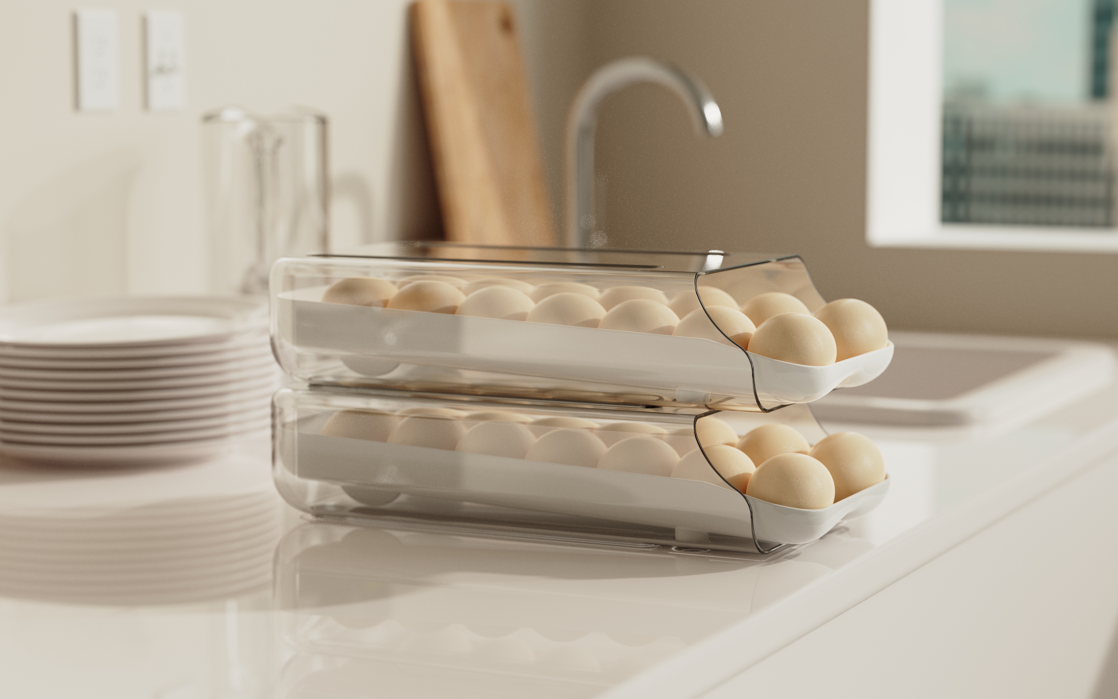 rolling egg box, automatic rolling egg box, egg box，