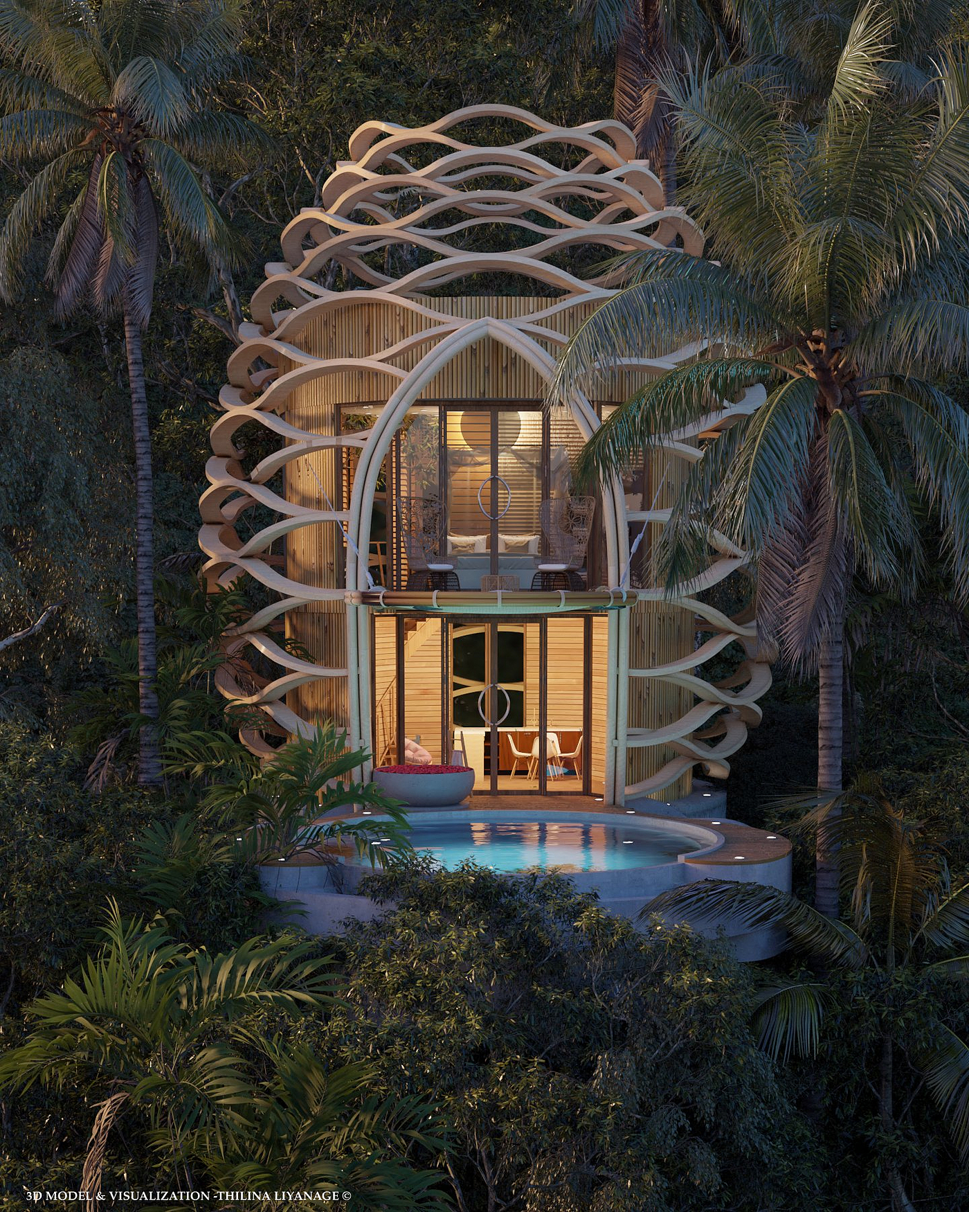 别墅，设计，巴厘岛，环境，