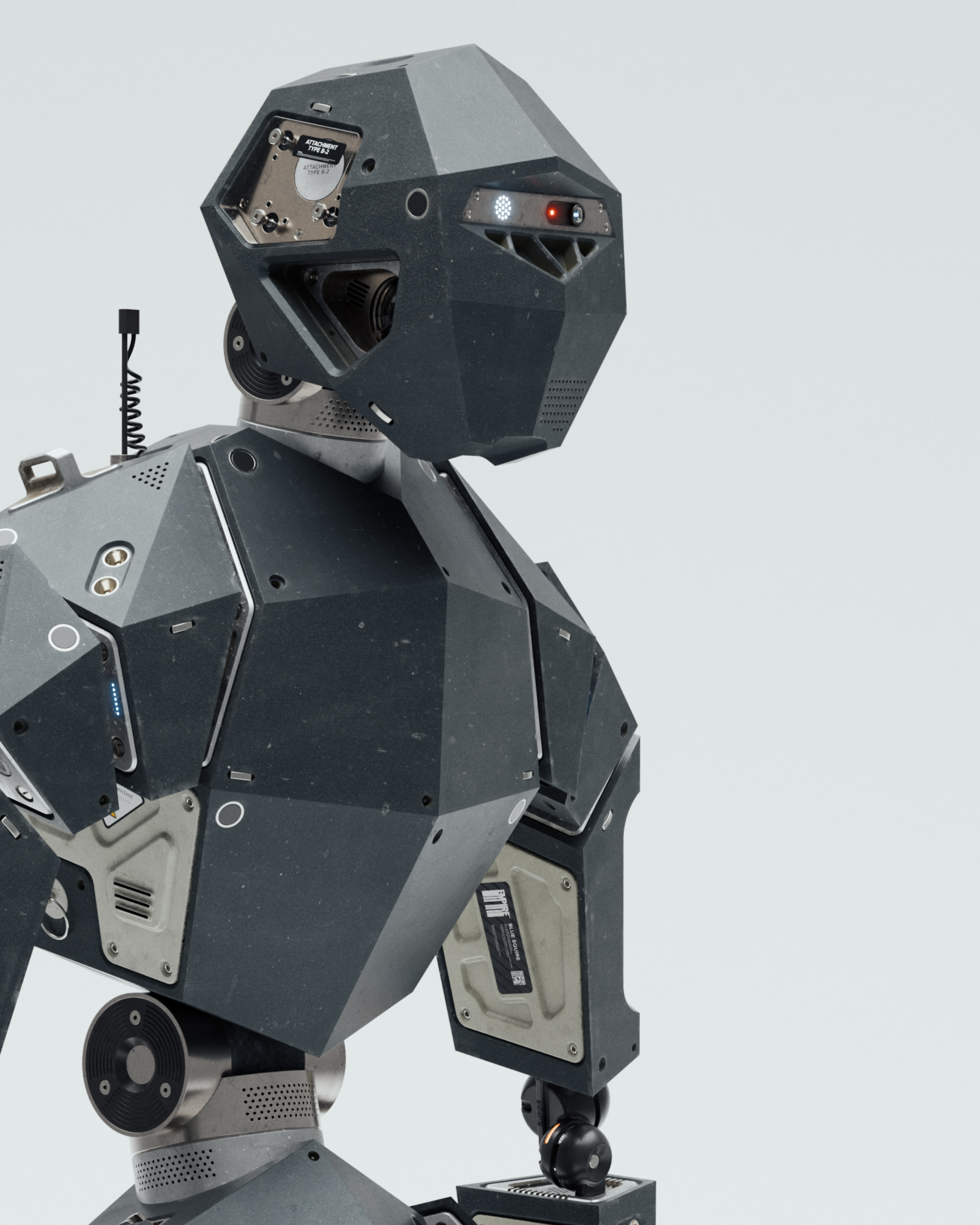 Blue Squire，steel，robot，ai，industrial design，