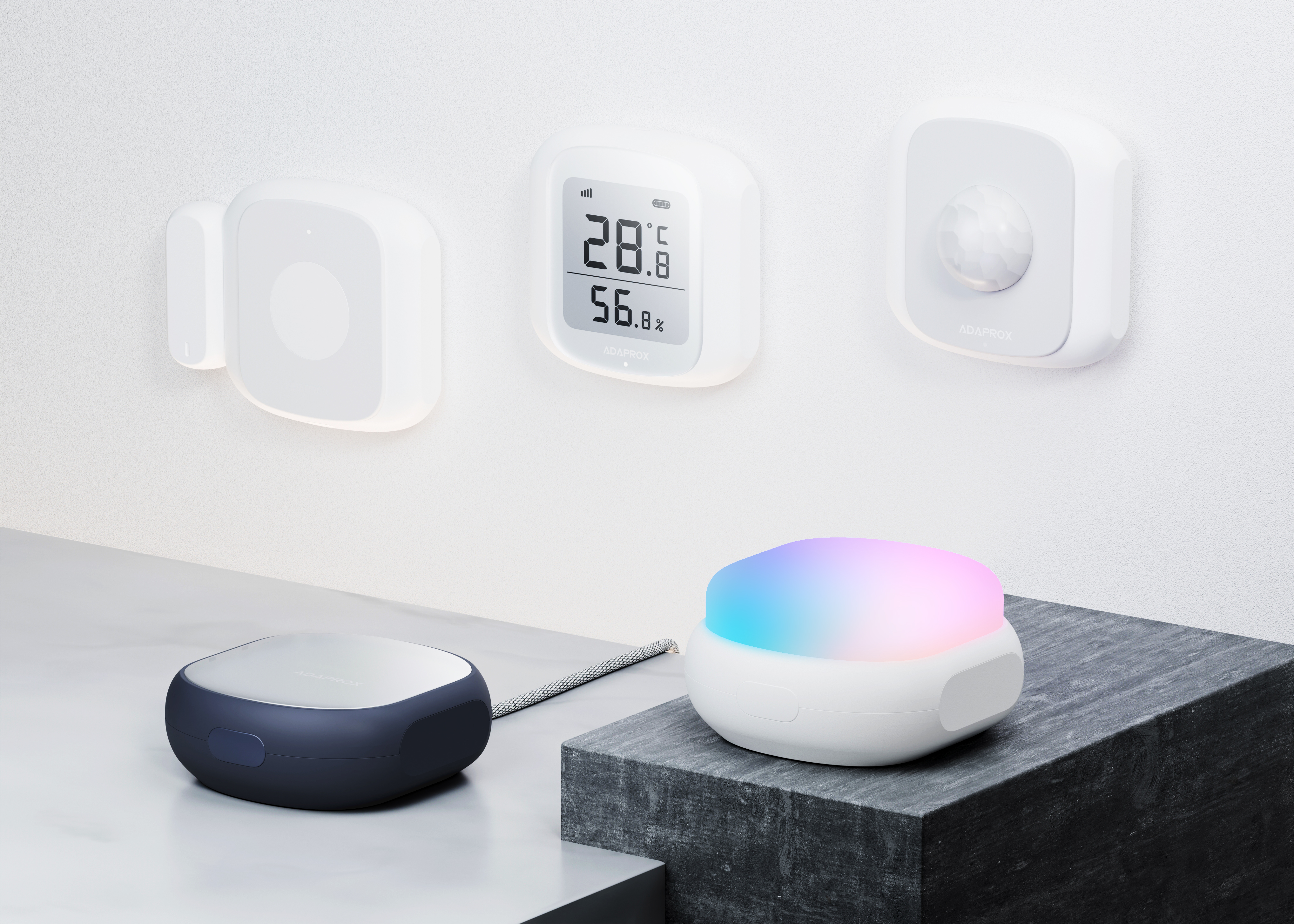 Smart home，Temperature and humidity sensor，Intelligent Gateway ，Human body sensor，door magnetic sensor，