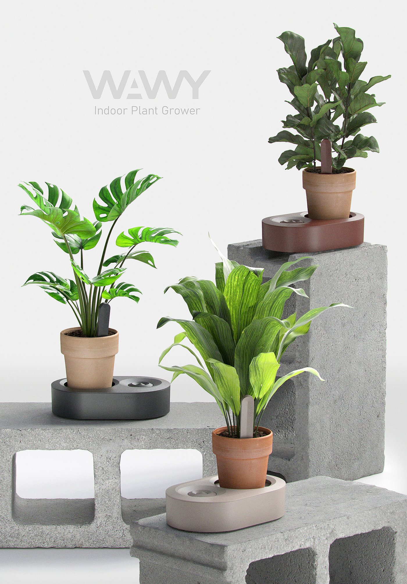 WAWY，Intelligent flowerpot，Indoor planting tools，originality，