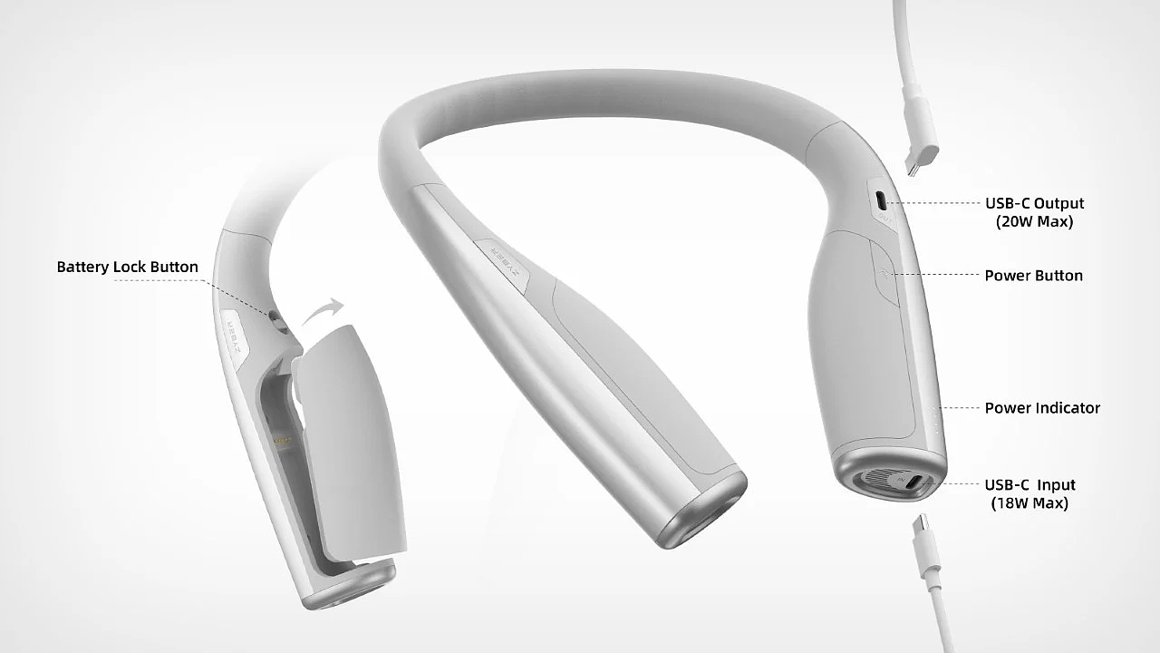 portable battery，neck，product design，Battery，