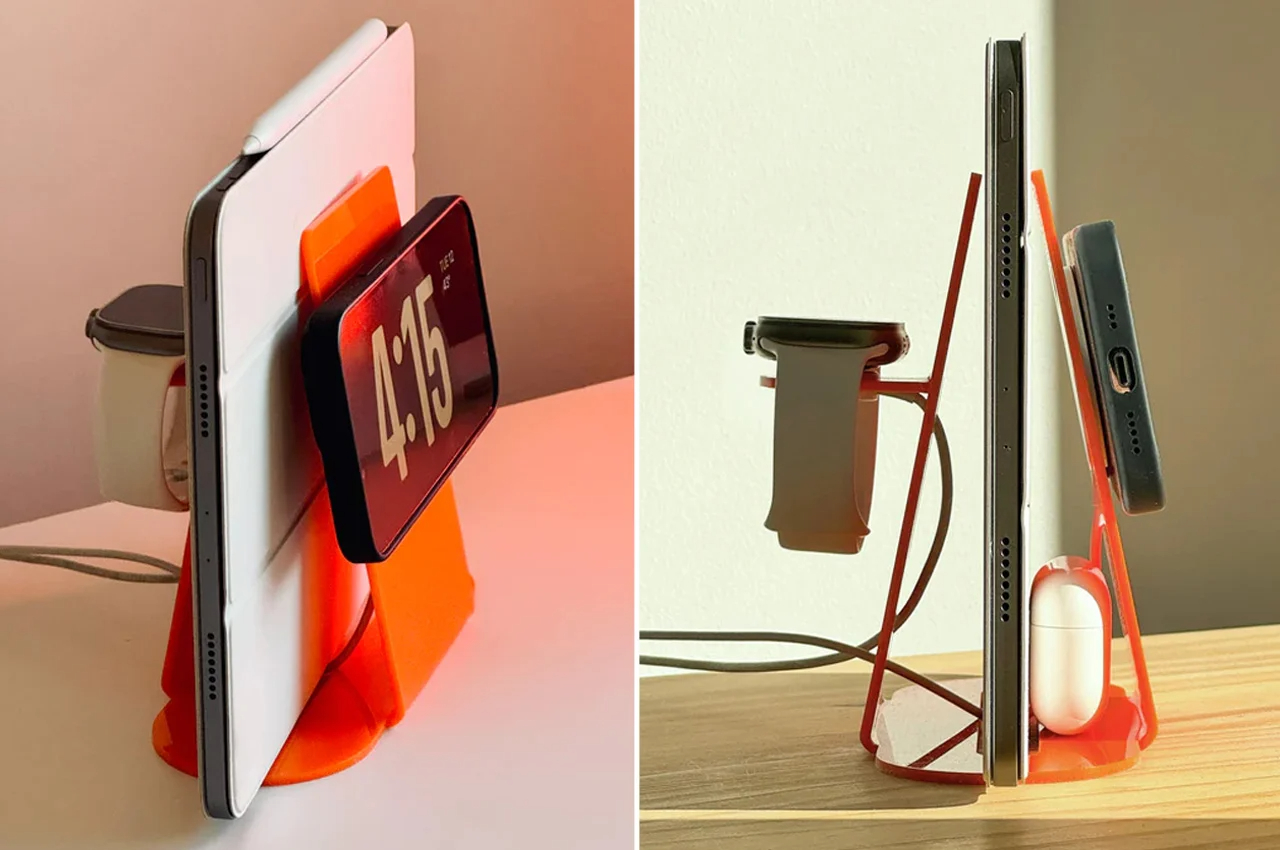 laser，Acrylic，recharge stand，multi-function，Design，