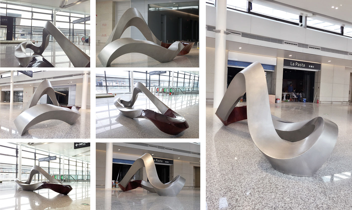 Public seat，Sculpture，product design，
