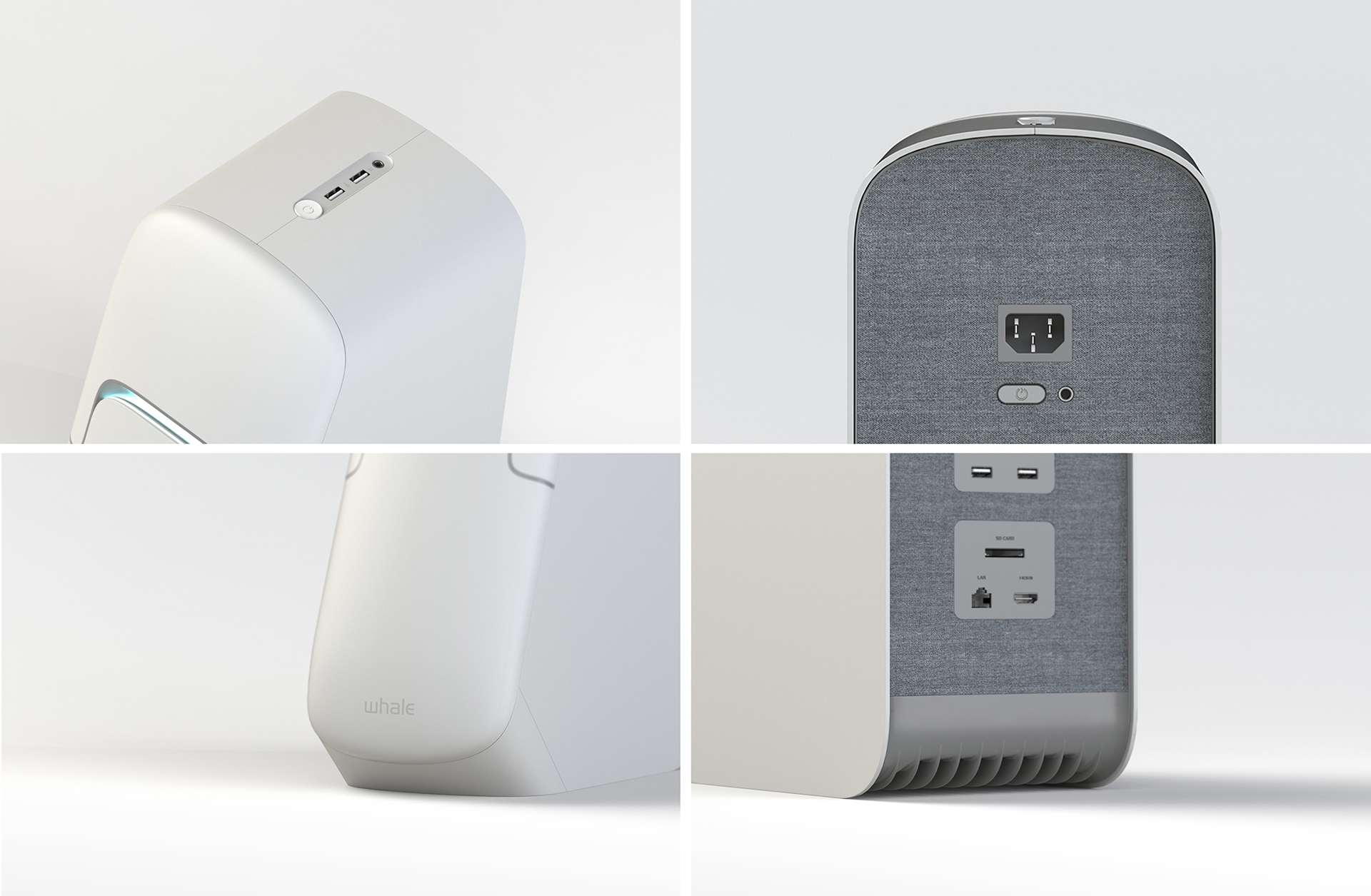 whale，Desktop computer，assemble，neat，