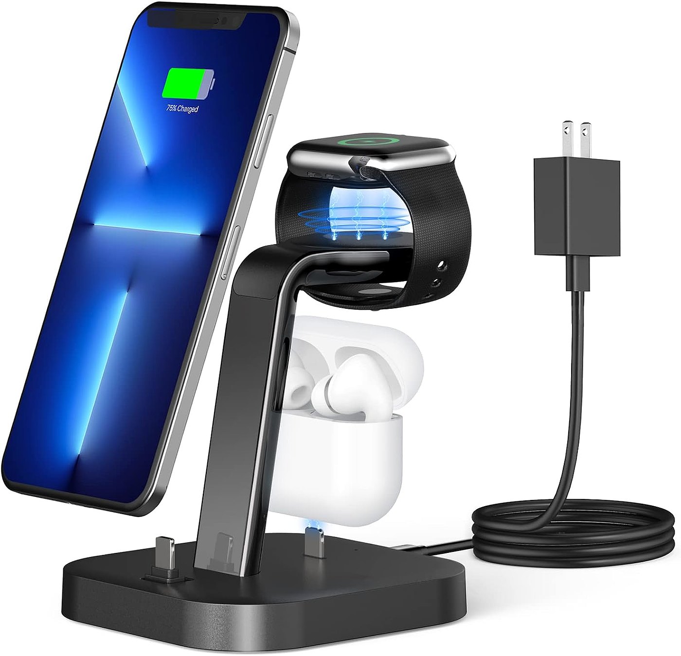 Three-in-one wireless charging bracket，