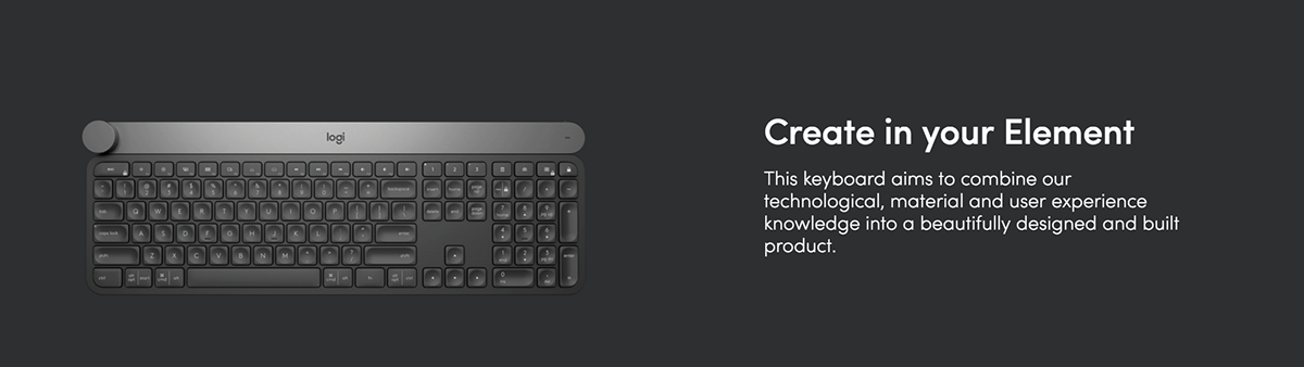 keyboard，Logitech，CRAFT，wireless，Dial，