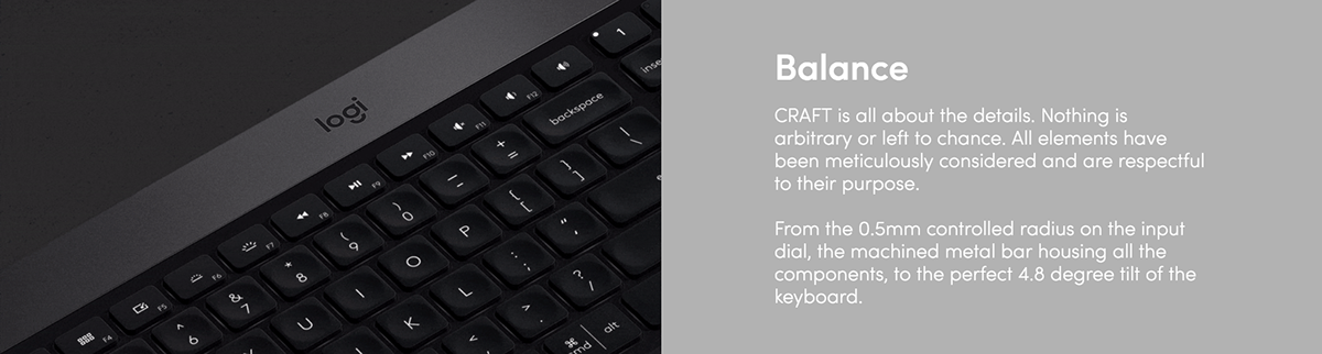 keyboard，Logitech，CRAFT，wireless，Dial，