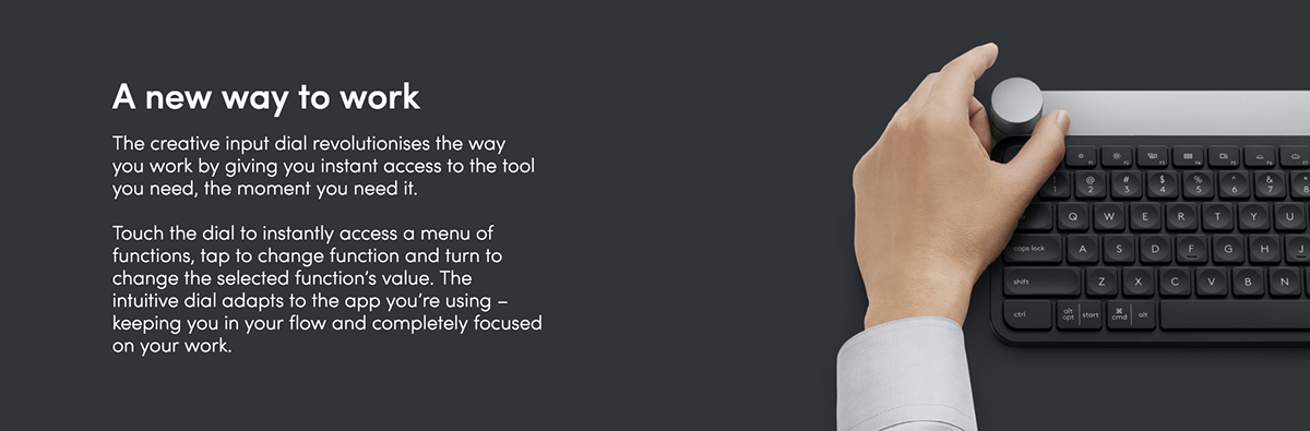 keyboard，Logitech，CRAFT，wireless，Dial，