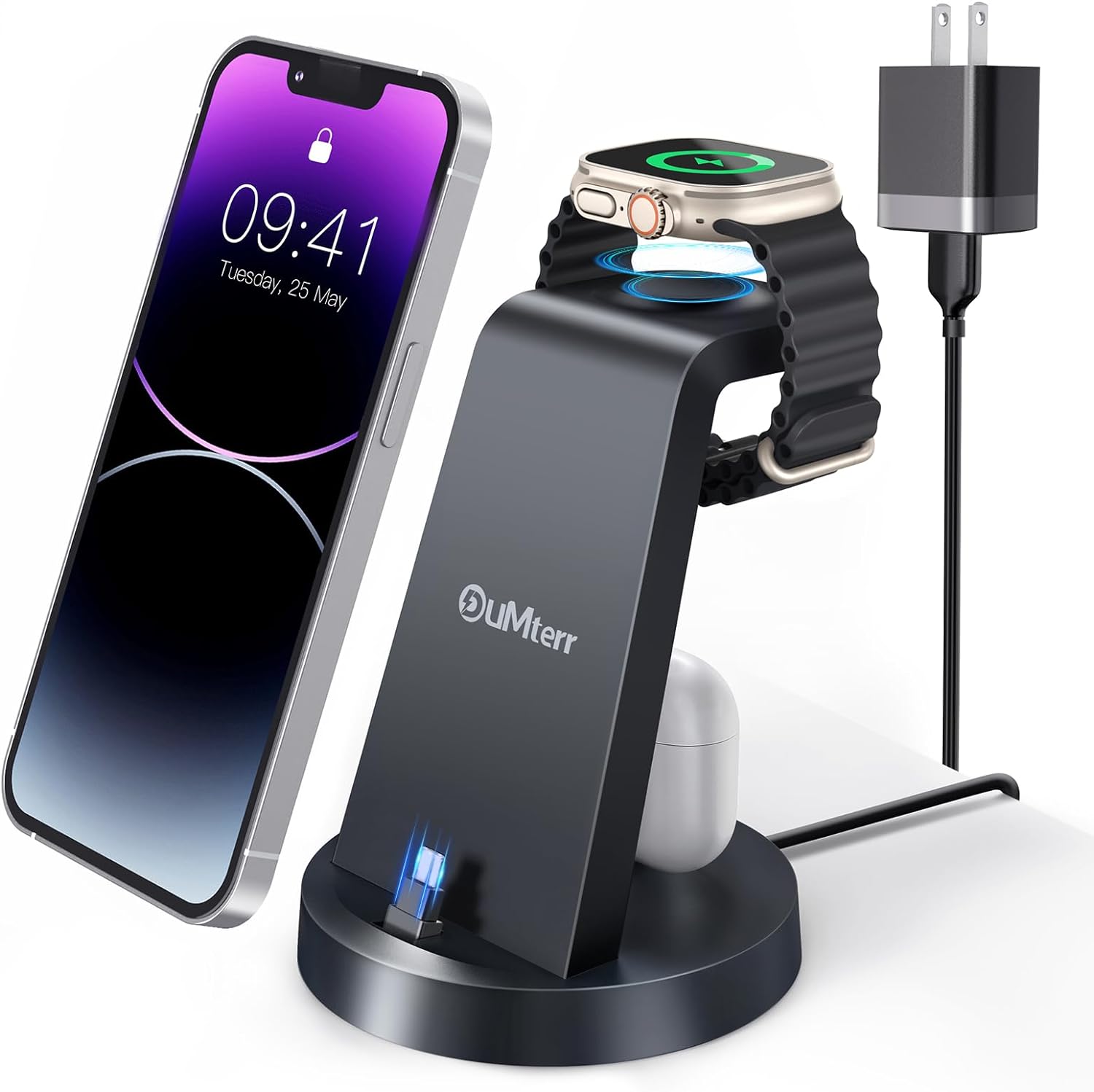 Three-in-one wireless charging bracket，