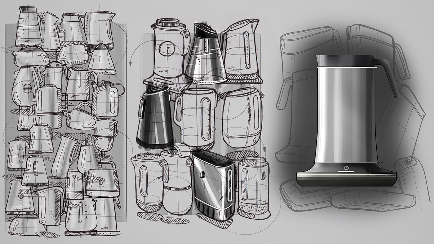 ferv，Insulated kettle，product design，