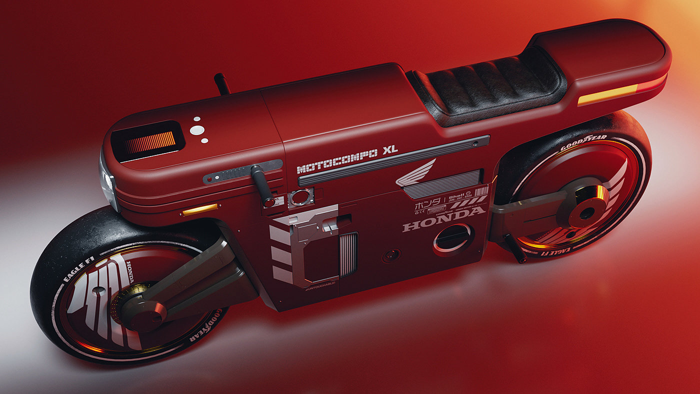 Honda，motorcycle，industrial design，Cyberpunk，