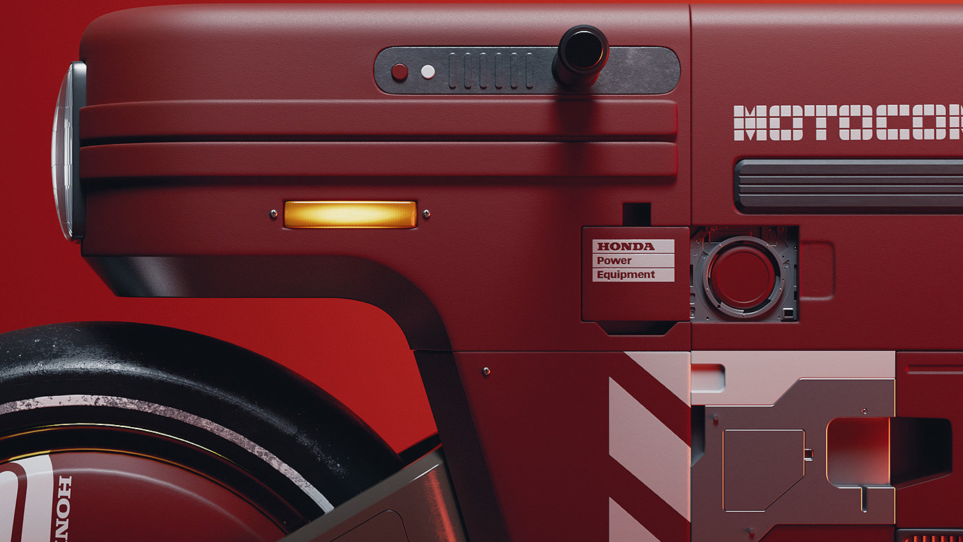 Honda，motorcycle，industrial design，Cyberpunk，