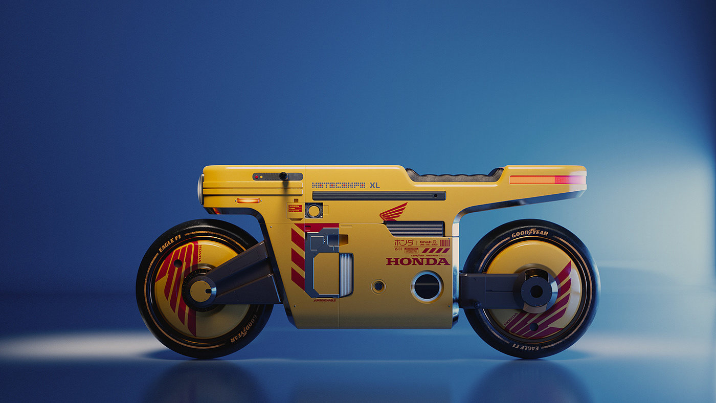 Honda，motorcycle，industrial design，Cyberpunk，