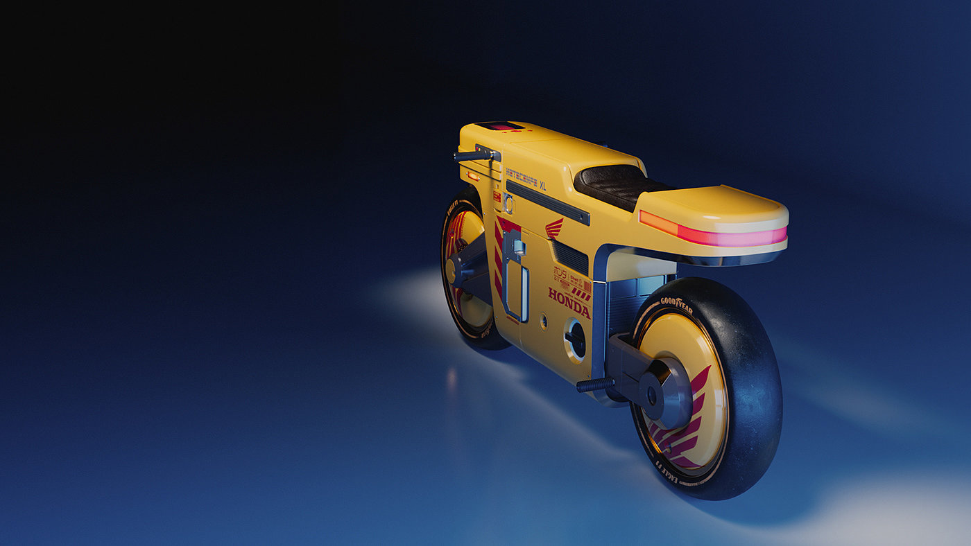 Honda，motorcycle，industrial design，Cyberpunk，