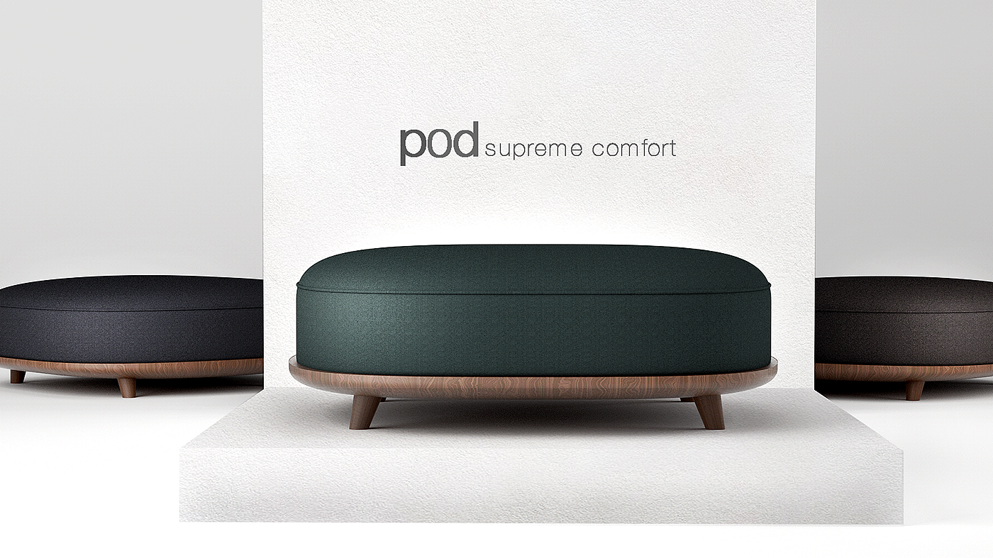 Pod，sofa，black，product design，