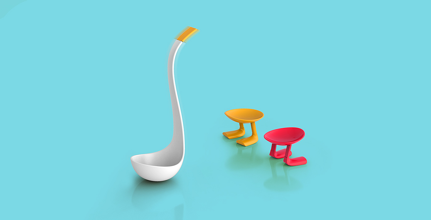 Bird ladle，Tableware design，Bionics Design ，
