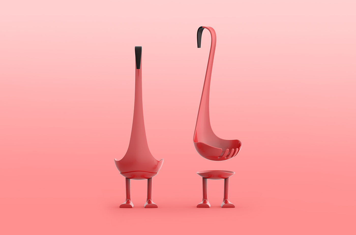 Bird ladle，Tableware design，Bionics Design ，