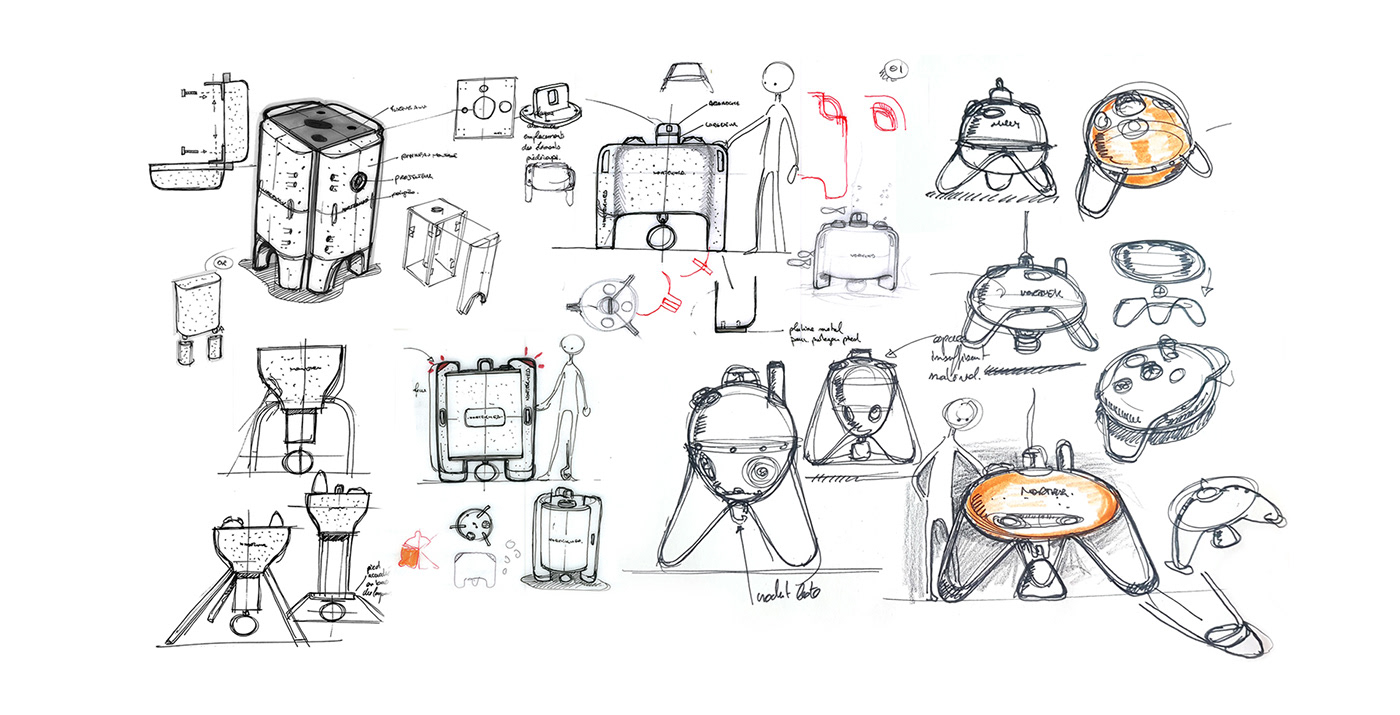 Ocean Cage，product design，orange，Streamline geometry，