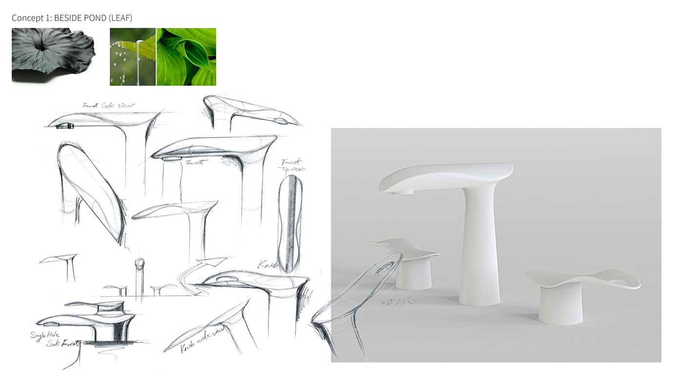 water tap，Pendant，leaf，Water drop，Pebbles，