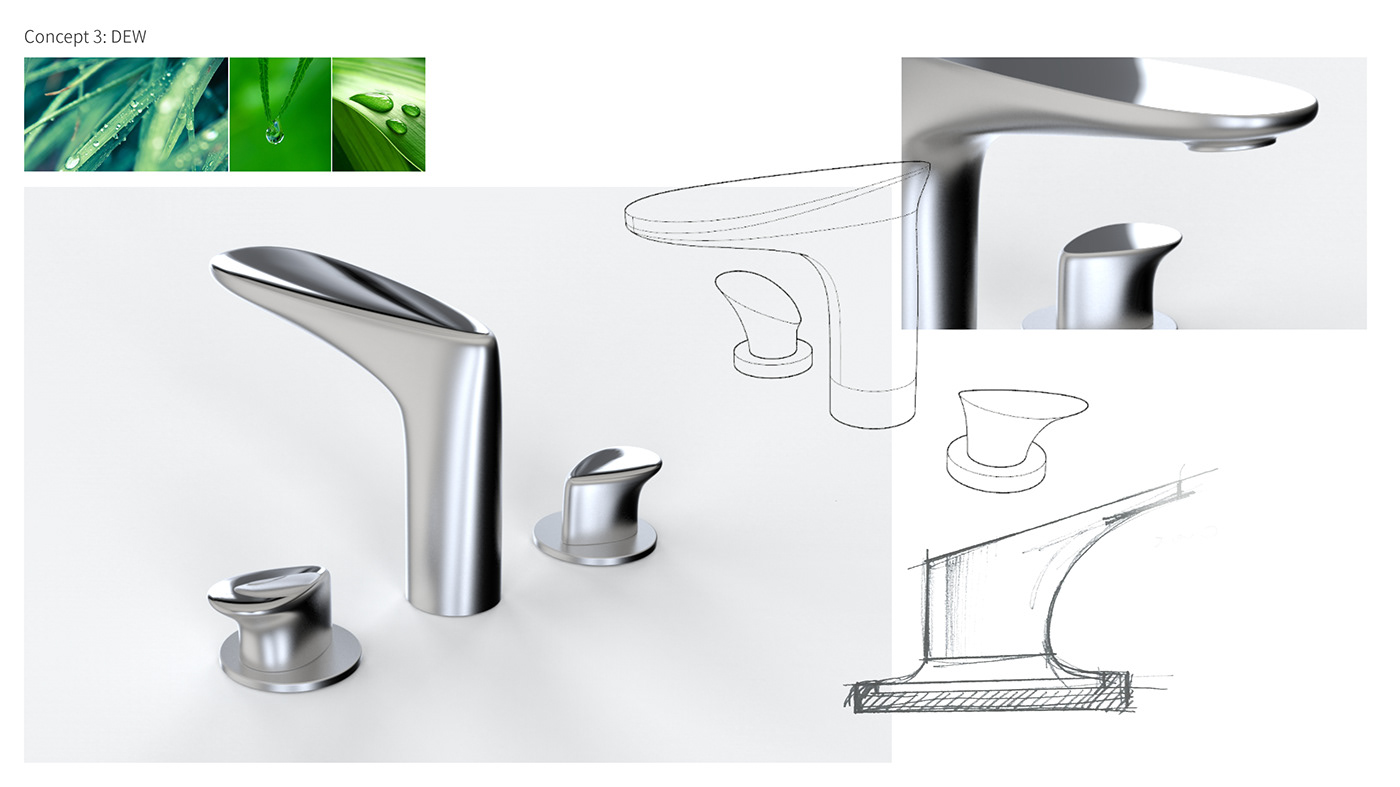 water tap，Pendant，leaf，Water drop，Pebbles，