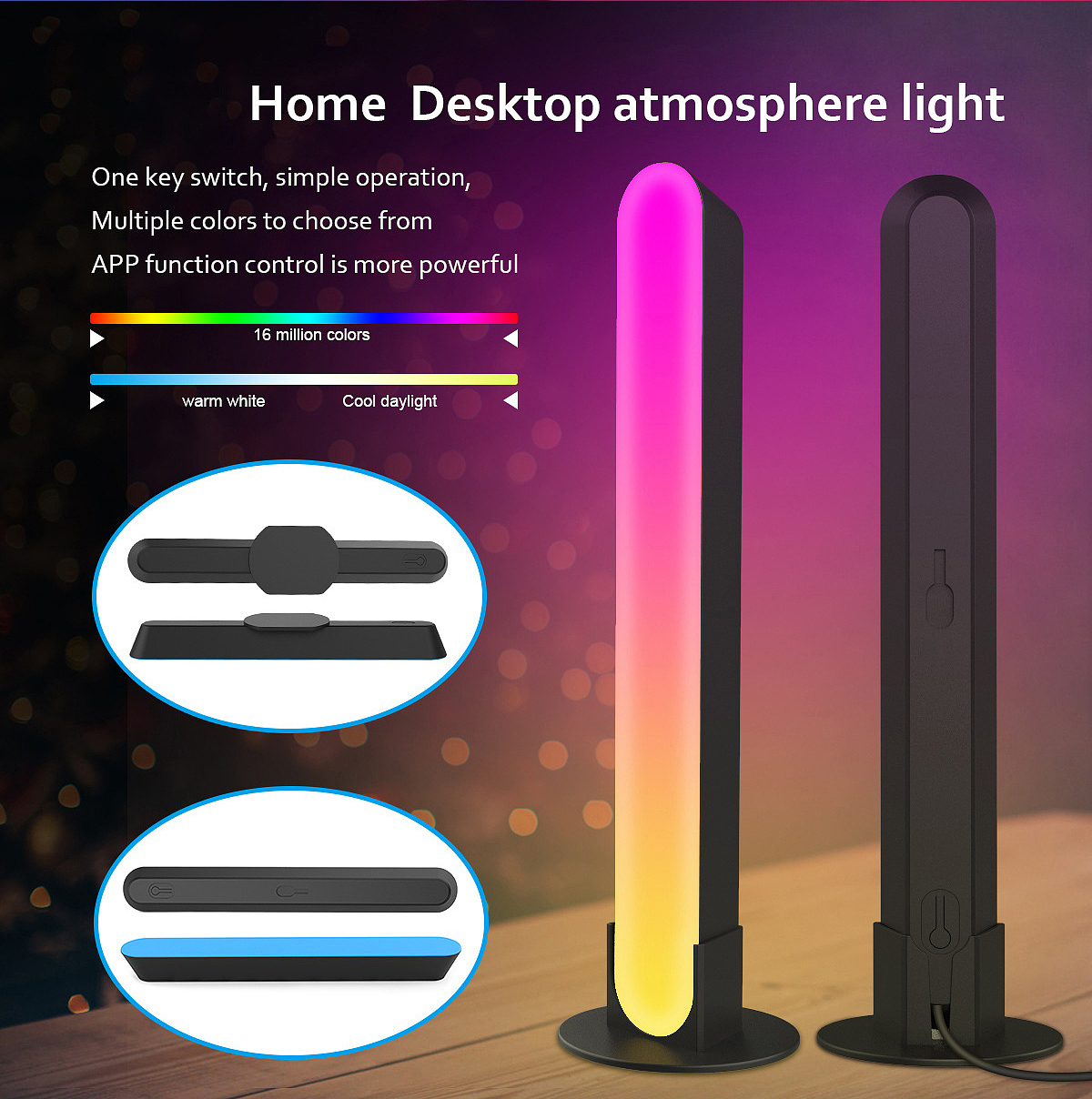 Atmosphere lamp，RGB，Color Light，Tabletop decoration，