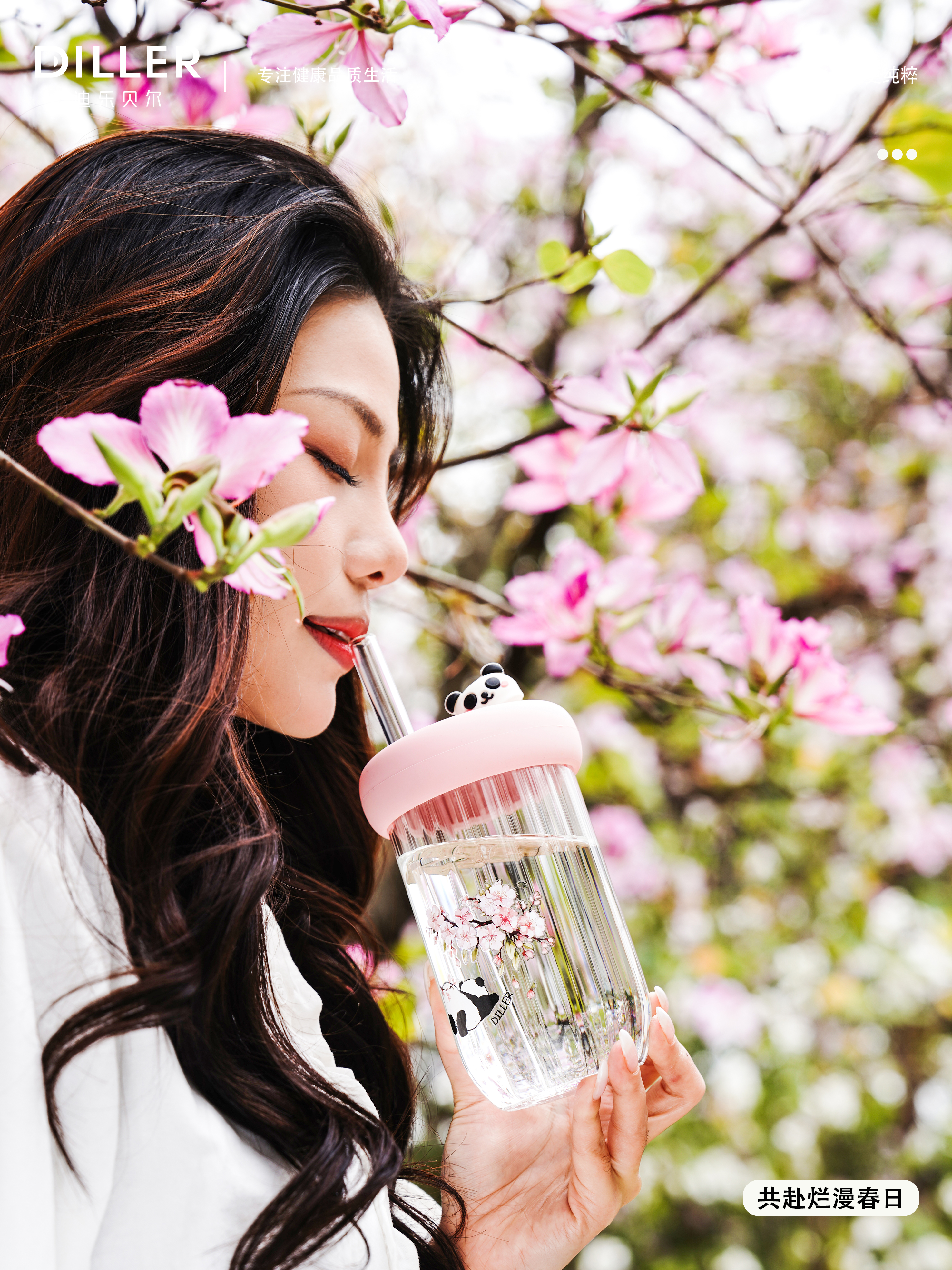 Cup design，Thermos cup design，Serial design，Illustration design，Simple design，Sakura Design，Panda Design，