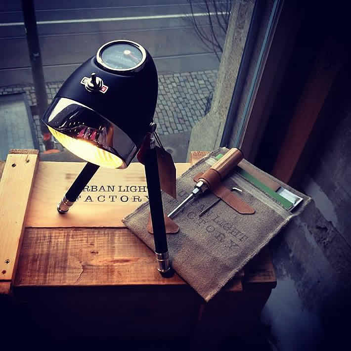 industrial design，Desk lamp，floodlight，Edison，antique，