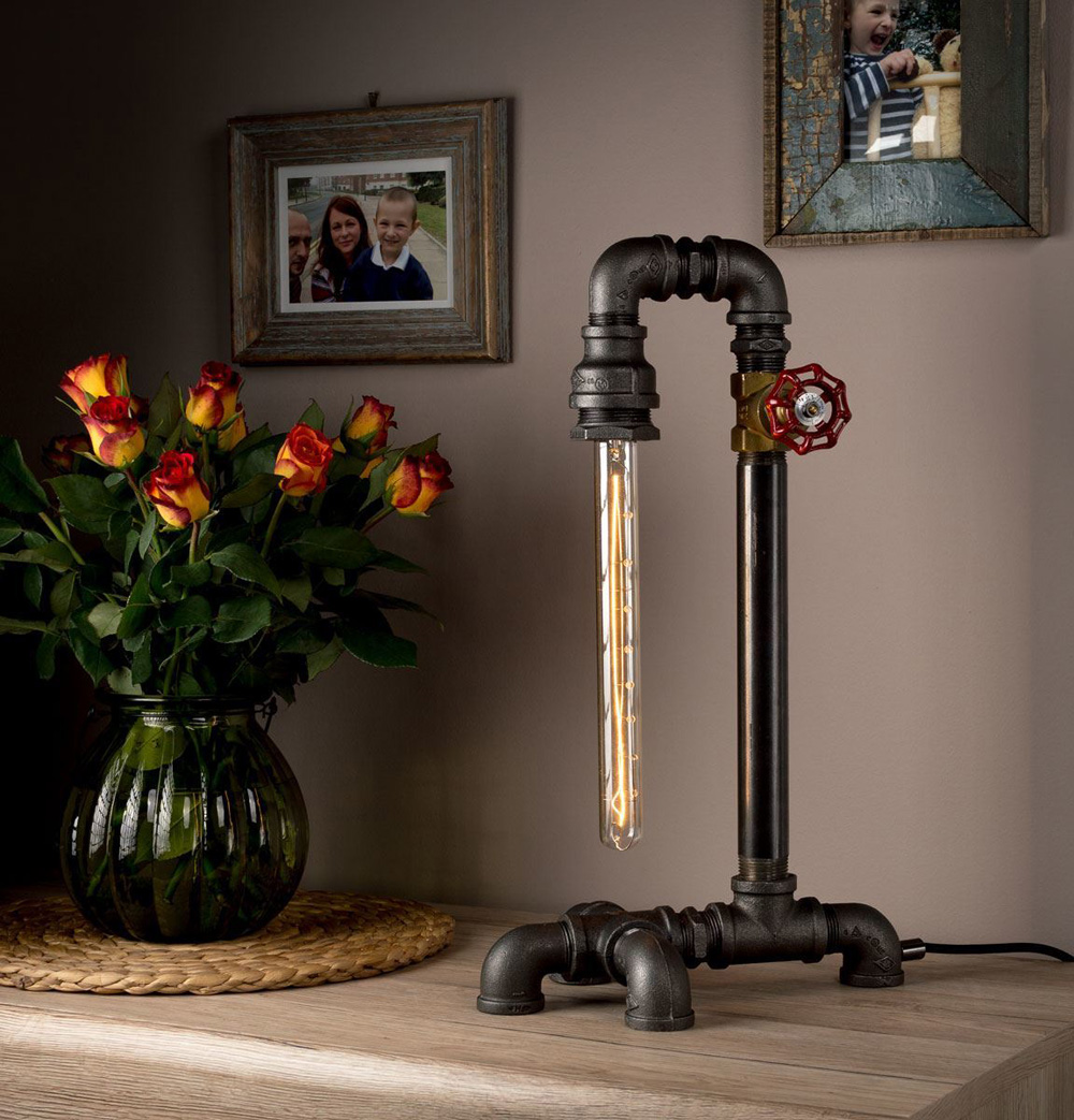industrial design，Desk lamp，floodlight，Edison，antique，