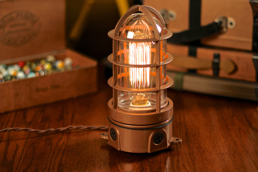 industrial design，Desk lamp，floodlight，Edison，antique，
