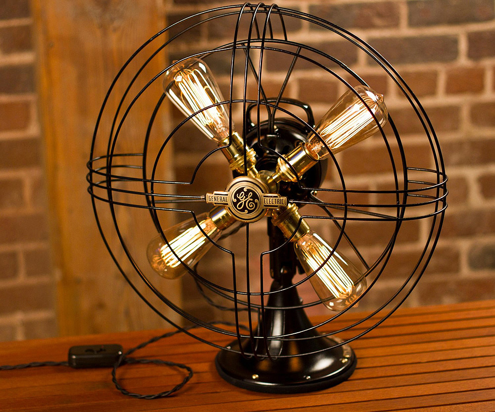 industrial design，Desk lamp，floodlight，Edison，antique，