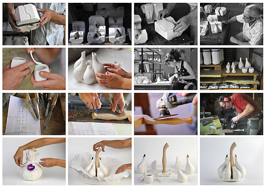 garlic，Porcelain，wood，Matching of porcelain and wood，Seasoning bottle，Soy sauce bottle，packing，Production process，