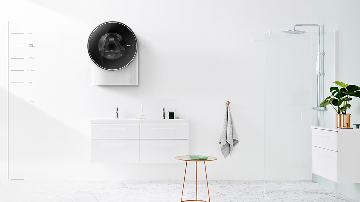 Beautiful，Wall mounted washing machine，Household Electric Appliances，product design，Midea，