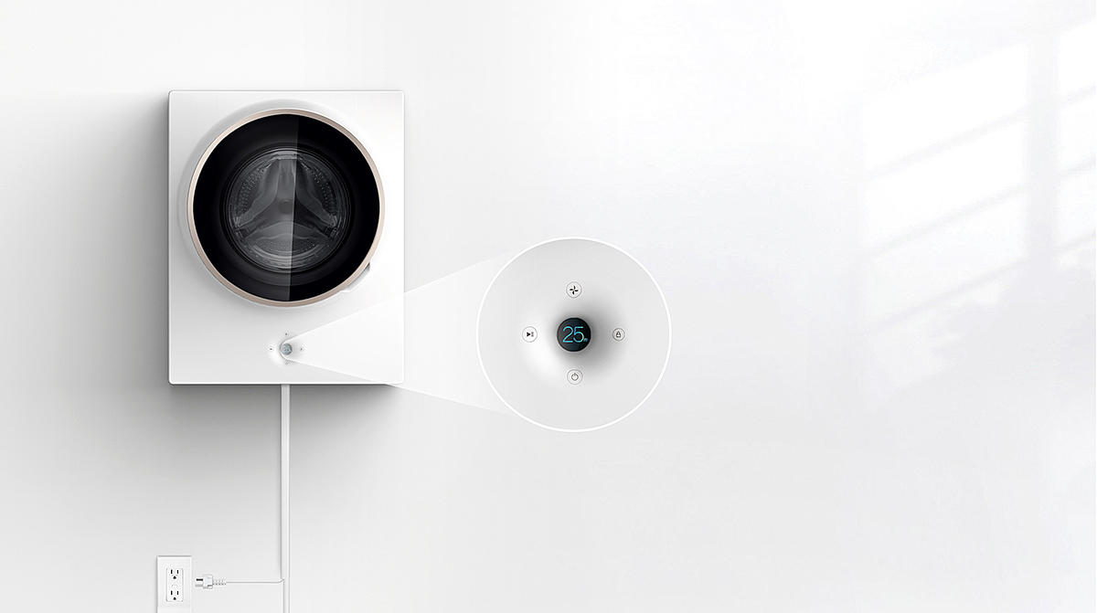 Beautiful，Wall mounted washing machine，Household Electric Appliances，product design，Midea，