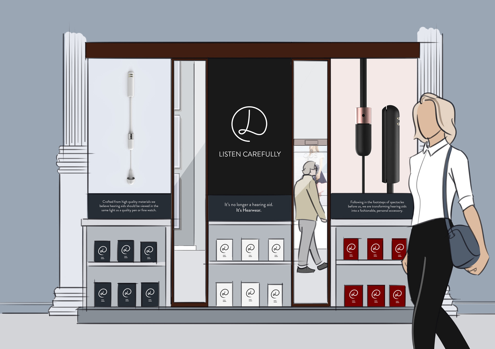 fashion，deaf-aid，