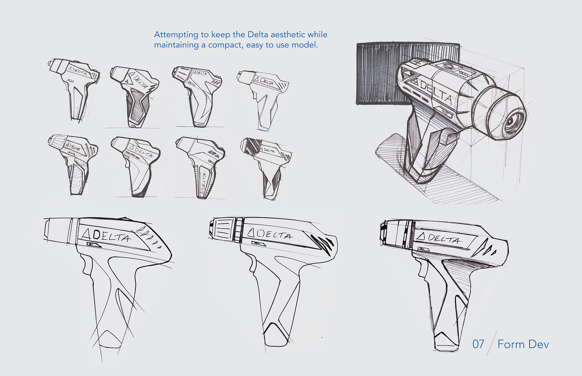 Electric drill，Sketch scheme，modeling，