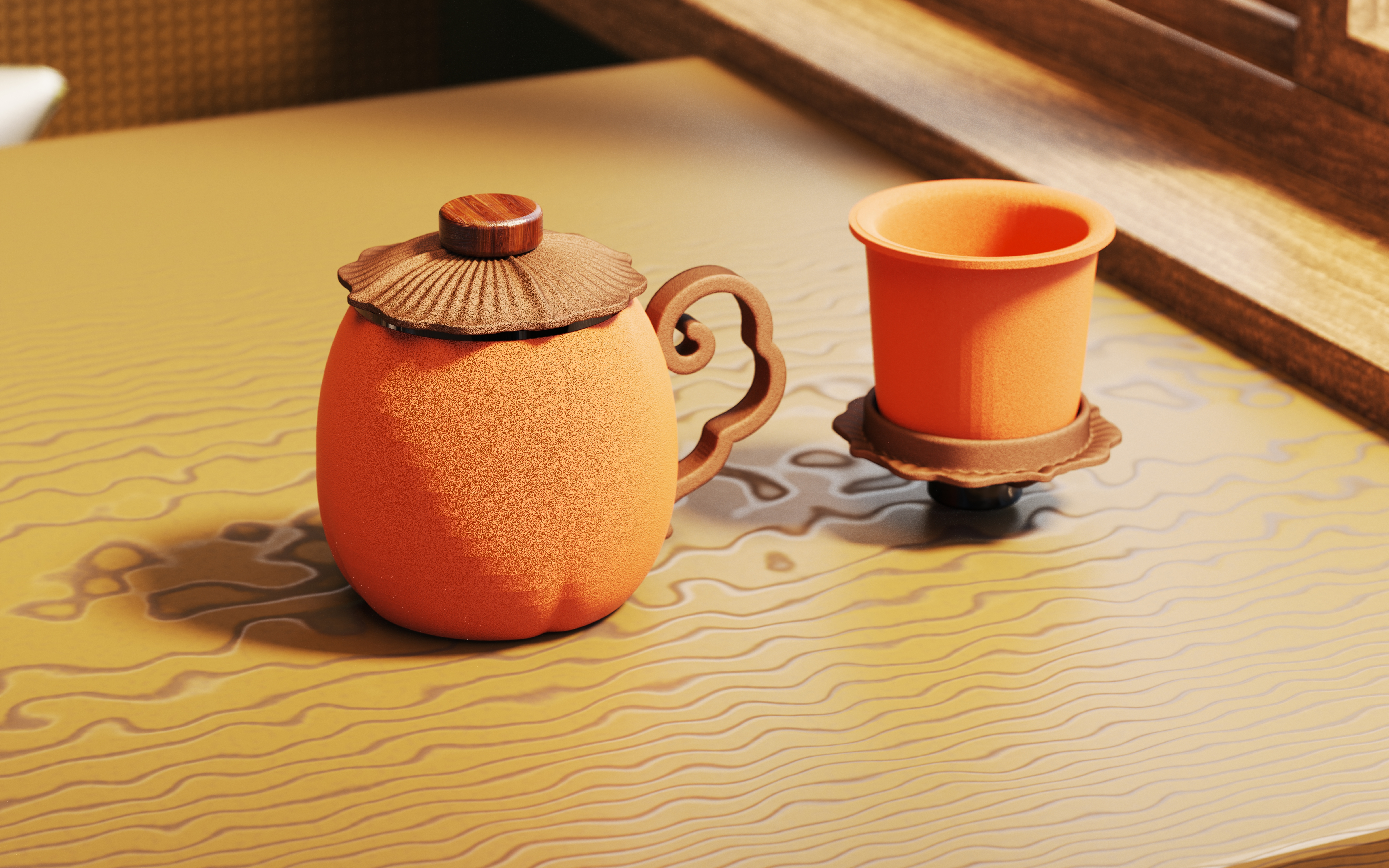Tea set design，