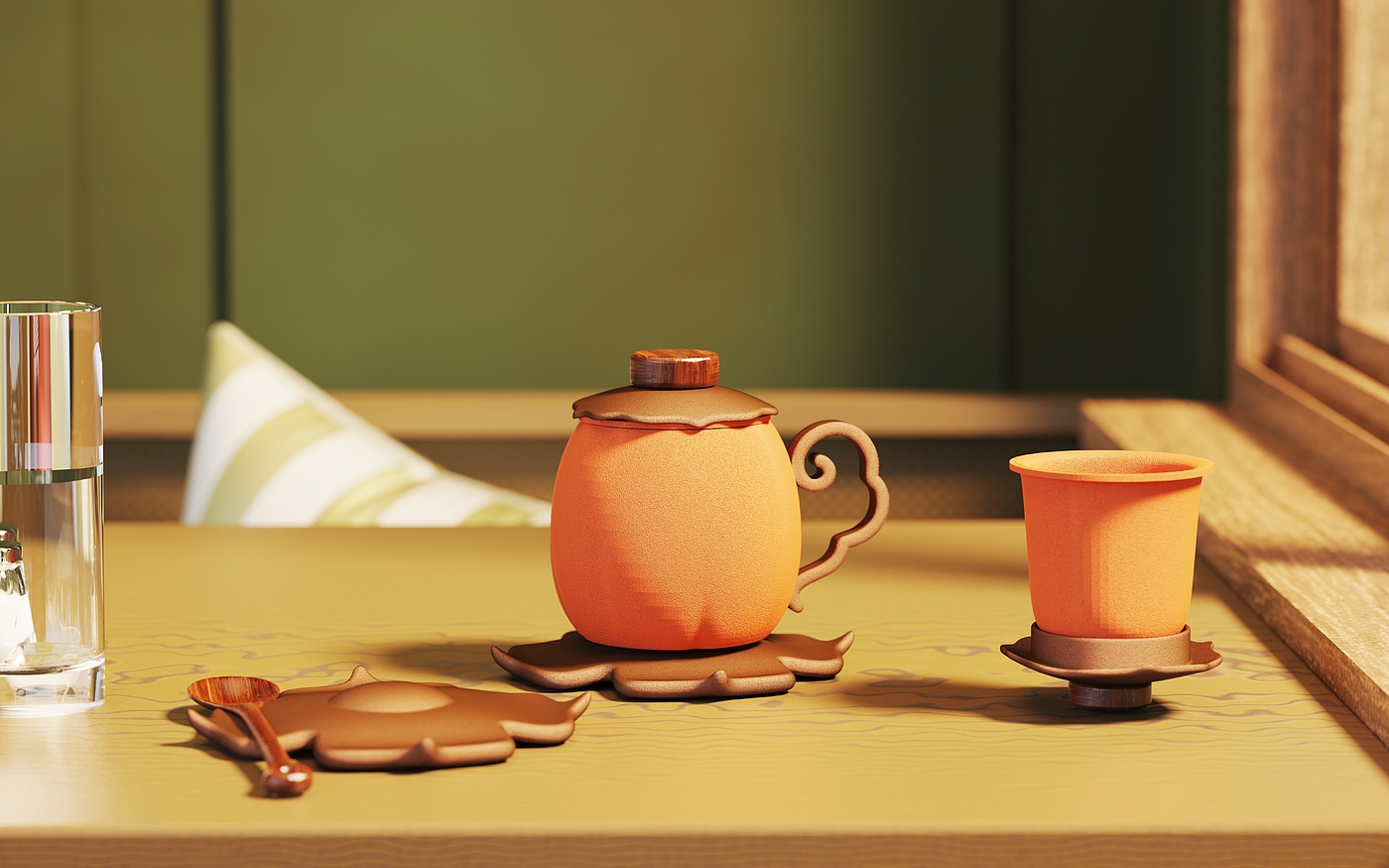 Tea set design，