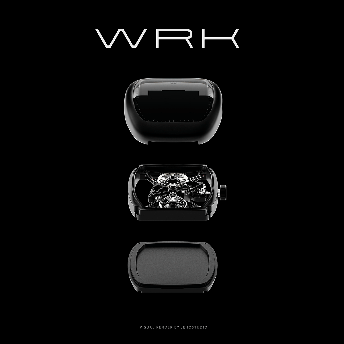 WRK ACF-01，Wristwatch，Wrist watch，industrial design，