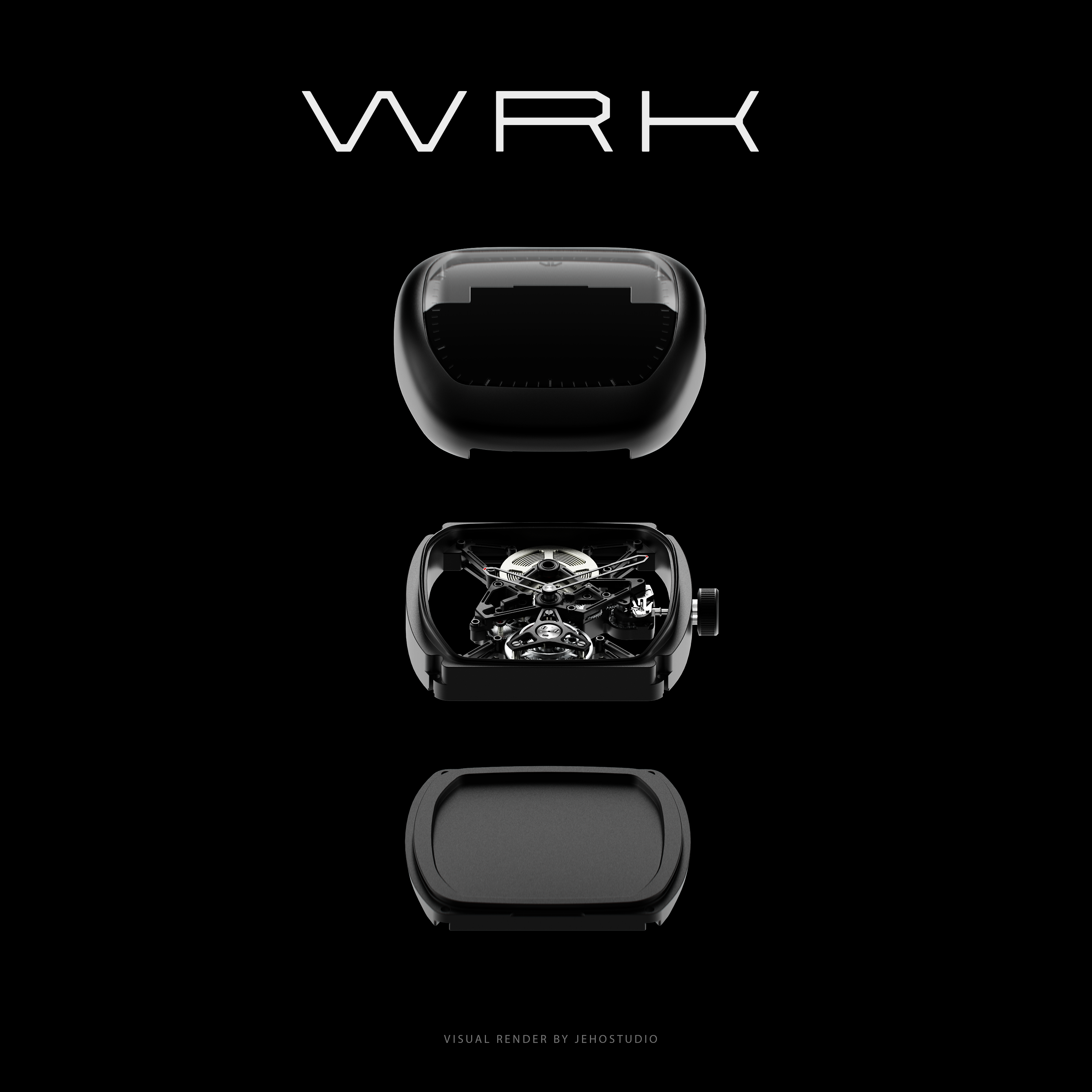 WRK ACF-01，Wristwatch，Wrist watch，industrial design，