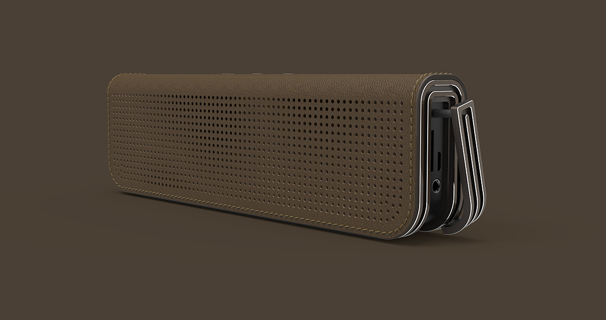 speaker，portable，Bluetooth，Sound#5，Leatherwear，aluminium，