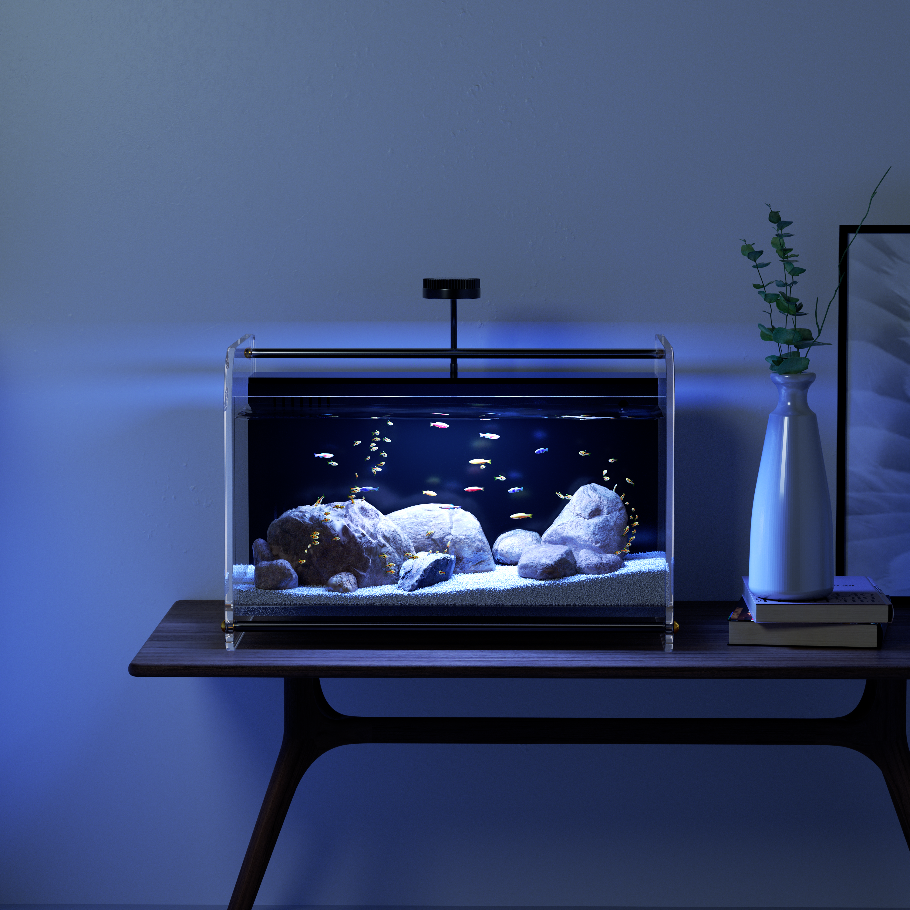 Light luxury style, creative fish tank, suspended fish tank, household goods，