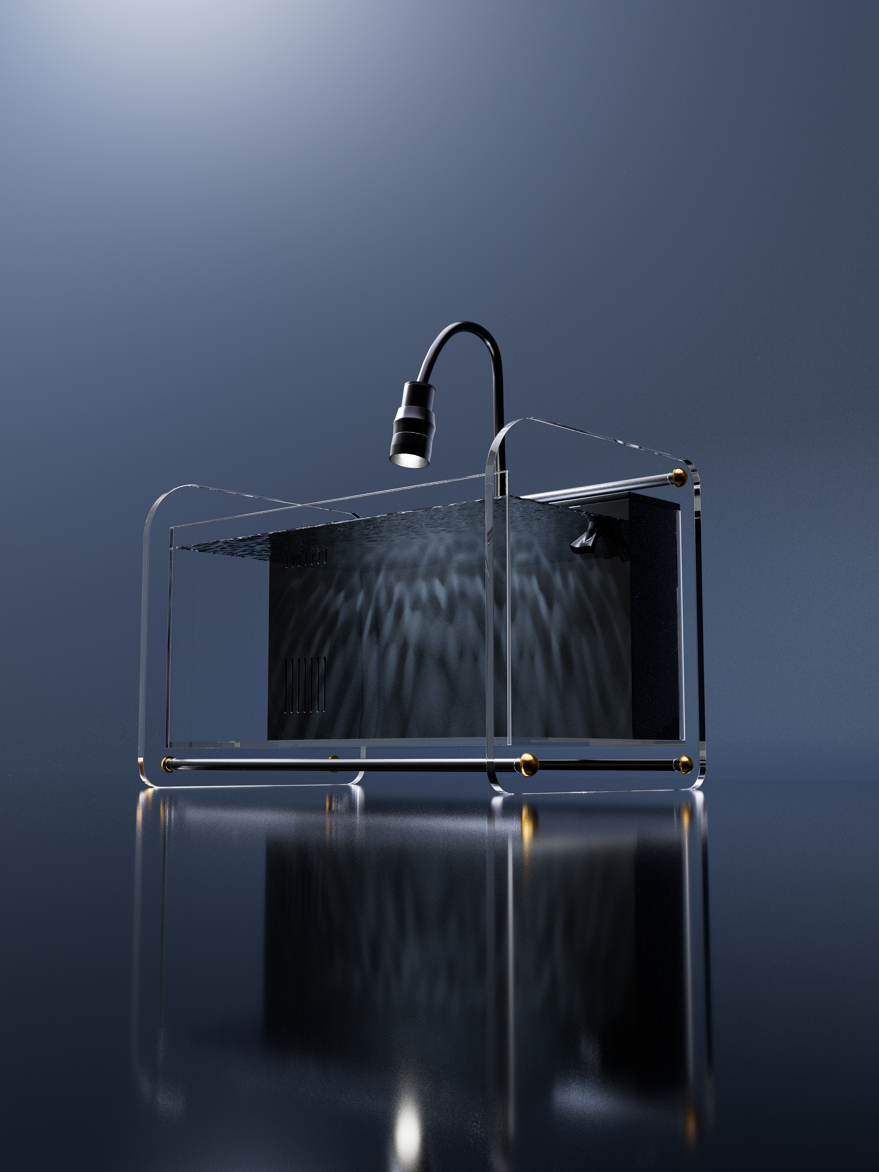 Light luxury style, creative fish tank, suspended fish tank, household goods，